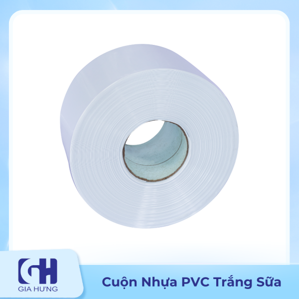 Cuộn nhựa PVC màu trắng sữa