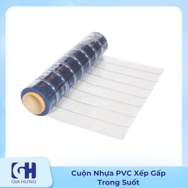 Cuộn nhựa PVC xếp gấp trong suốt