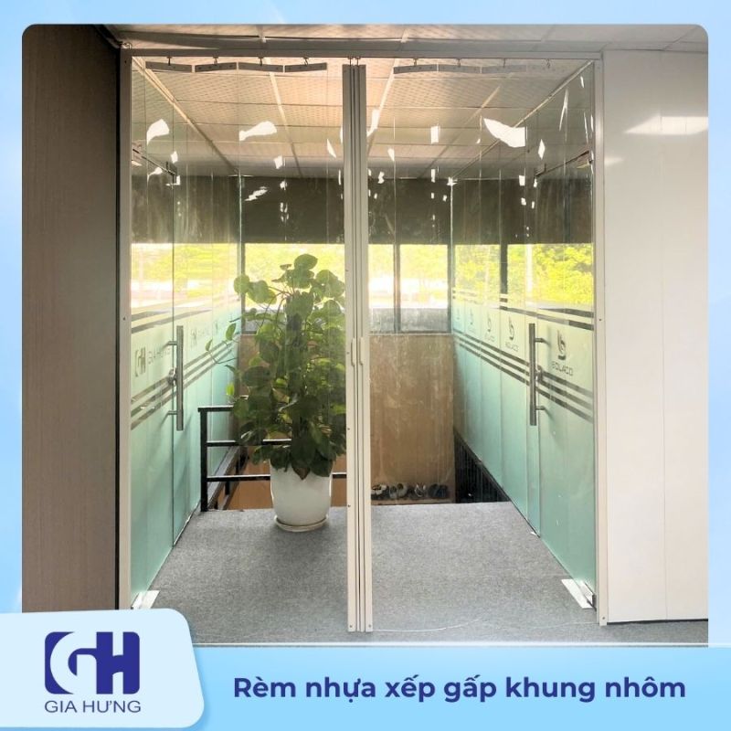 Rèm xếp gấp khung nhôm cao cấp