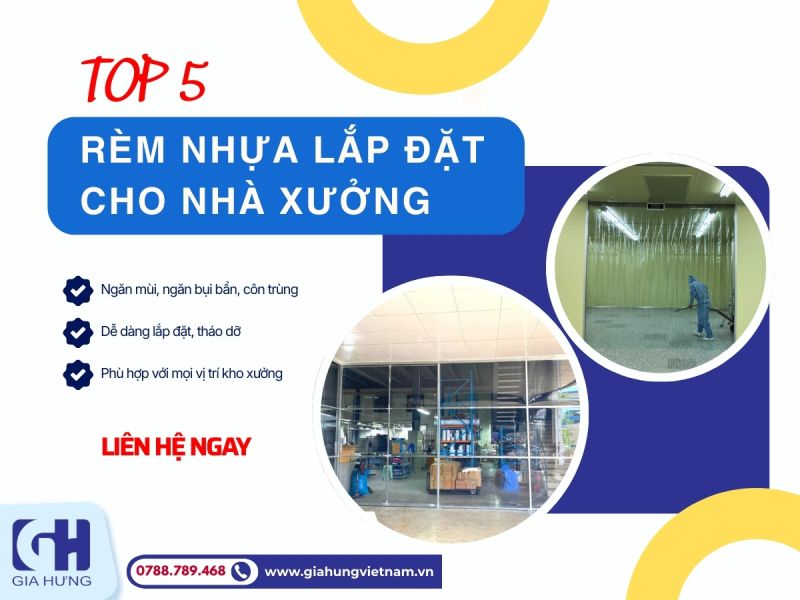 Top 5 Loại Rèm Nhựa Lắp Đặt Nhà Xưởng Giúp Ngăn Lạnh, Khói Bụi Và Côn Trùng Phổ Biến Nhất