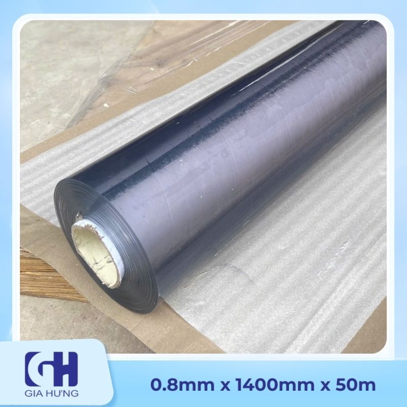 Cuộn nhựa PVC dày 0.8mm x 1.4m x 50m 