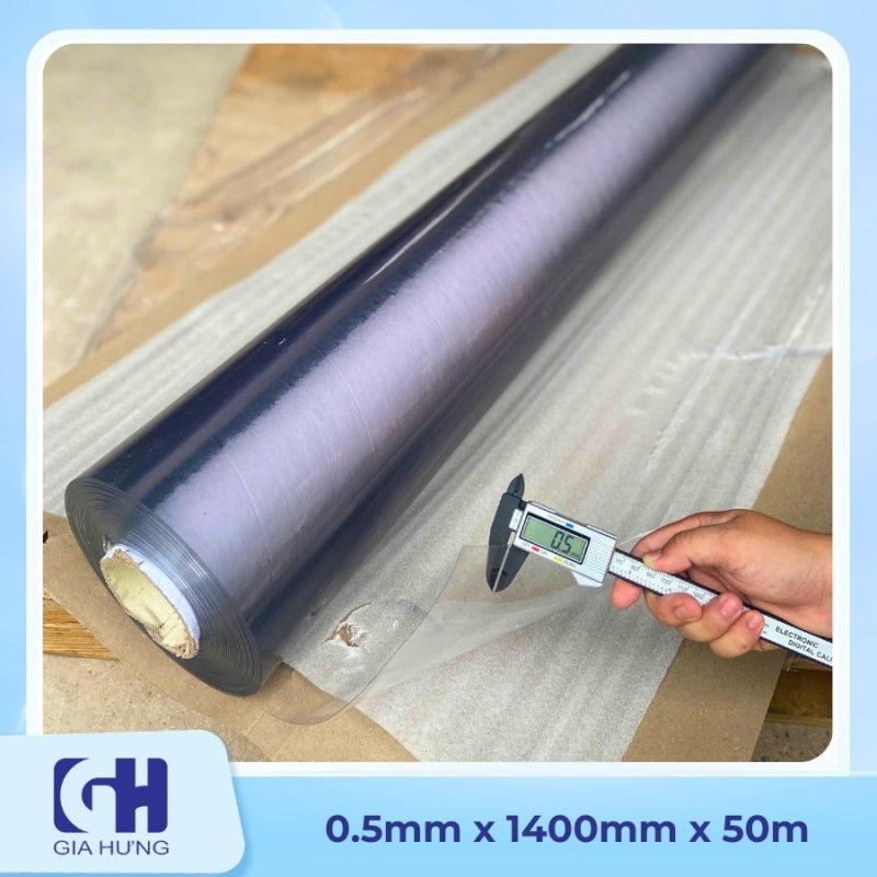 Cuộn nhựa PVC dày 0.5mm x 1.4m x 50m