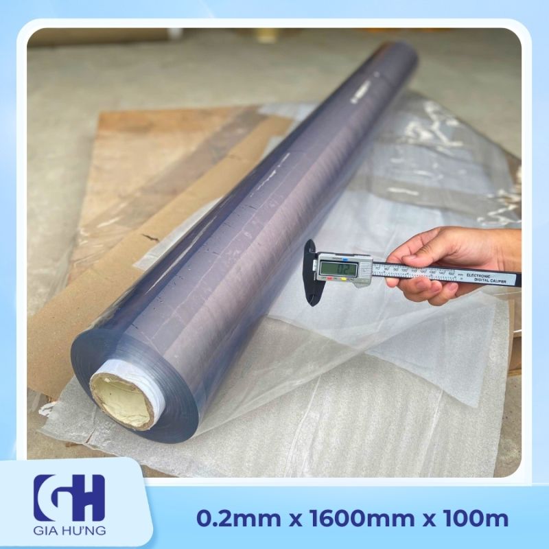 Cuộn Nhựa PVC Dày 0.2mm x 1.6m x 100m