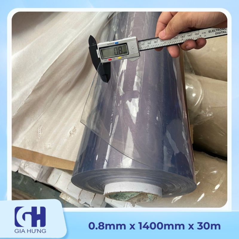 Cuộn nhựa PVC dày 0.8mm x 1.4m x 30m