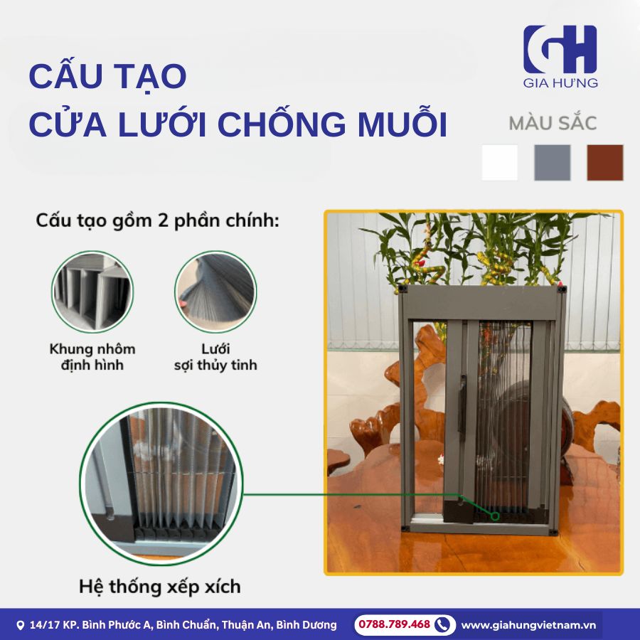 cấu tạo cửa lưới