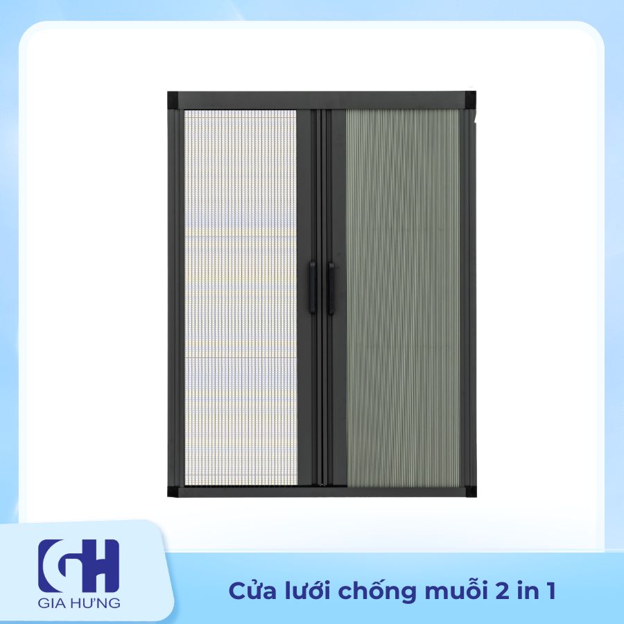 Cửa lưới chống muỗi kết hợp rèm tổ ong