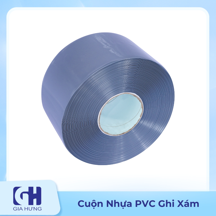 Cuộn nhựa PVC ghi xám 