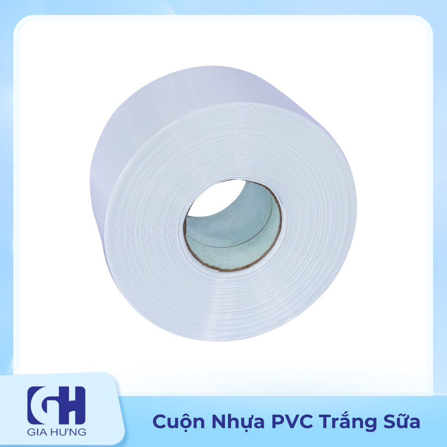 Cuộn nhựa PVC màu trắng sữa 