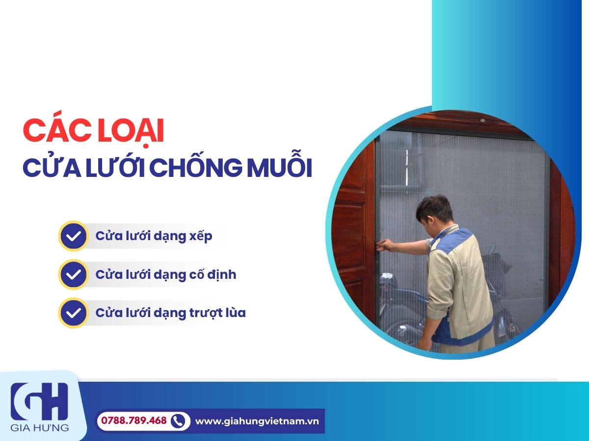 Các Loại Cửa Lưới Chống Muỗi Được Ưa Chuộng Nhất Hiện Nay