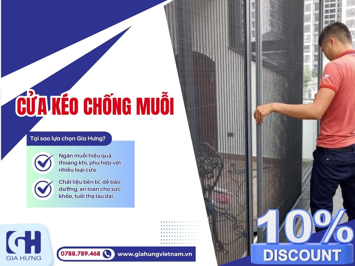 Cửa Kéo Chống Muỗi Xu Hướng Nội Thất 2024