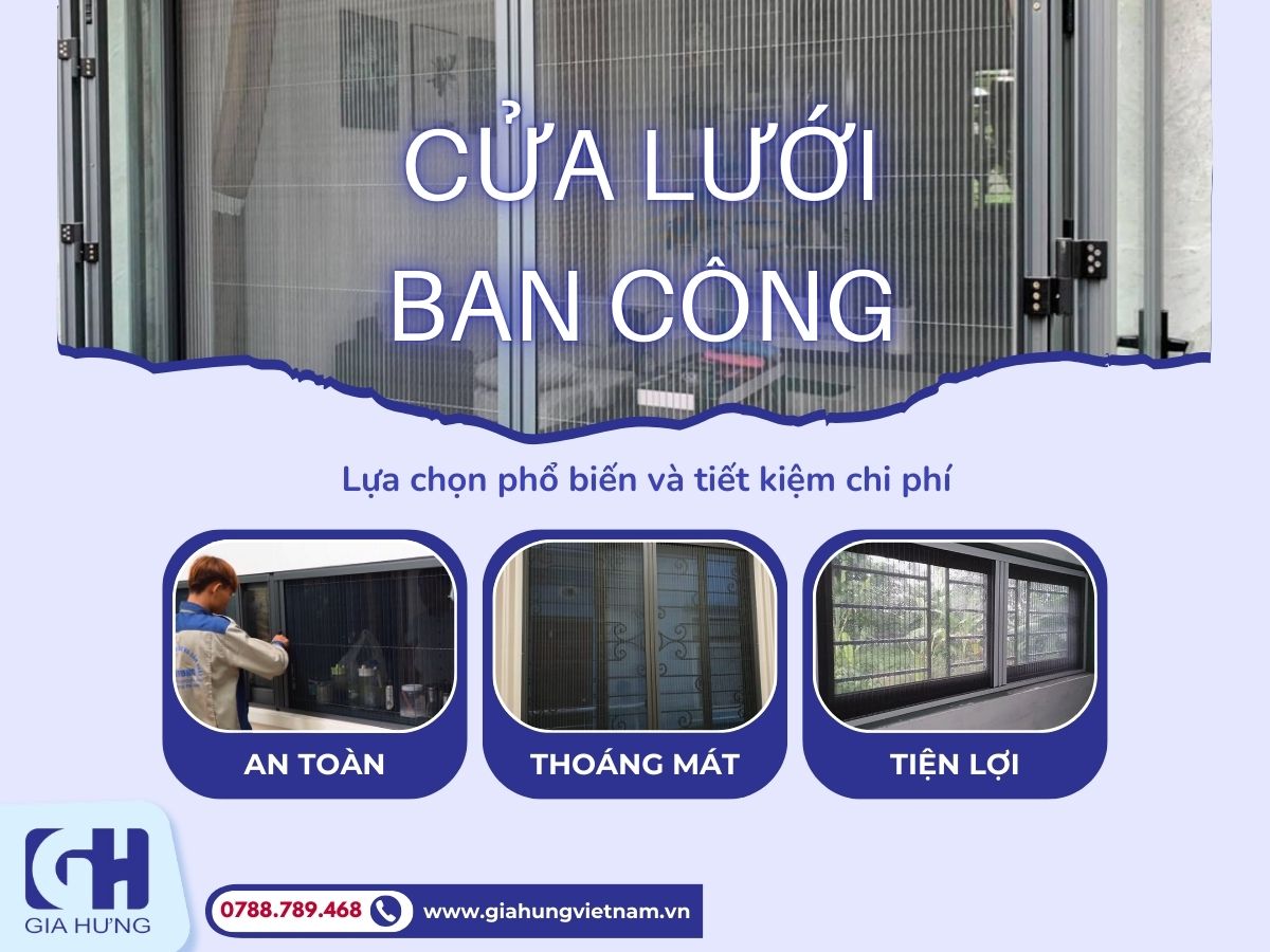 Cửa lưới chống muỗi ban công có những ưu điểm gì để tiết kiệm chi phí