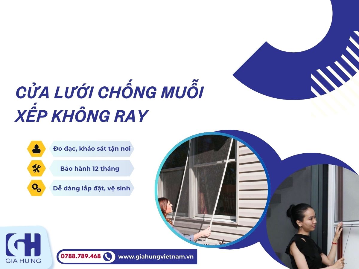 Những Lý Do Bạn Nên Chọn Cửa Lưới Chống Muỗi Xếp Không Ray Từ Gia Hưng