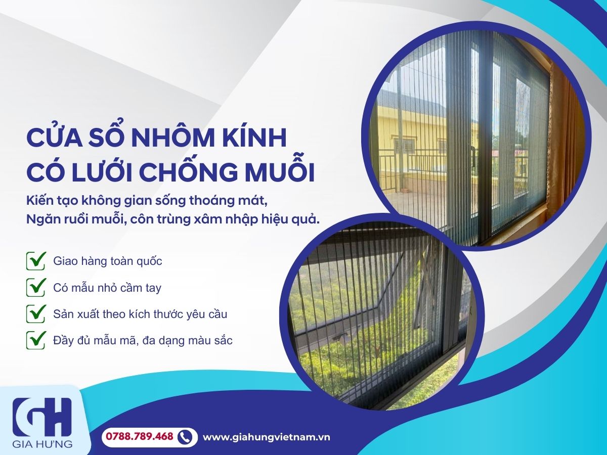 Ứng dụng đa dạng của cửa sổ nhôm kính có lưới chống muỗi trong đời sống