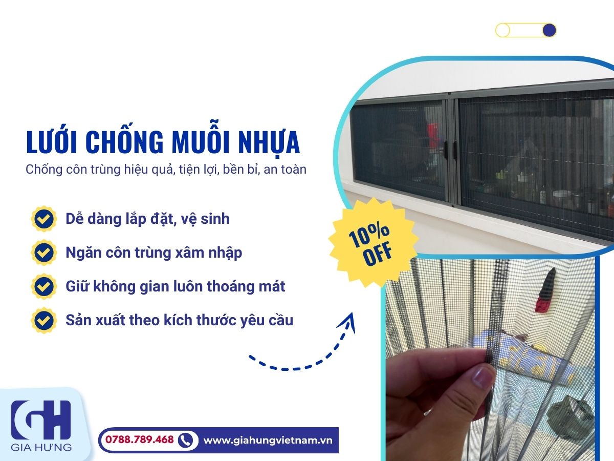 Tìm hiểu lưới chống muỗi nhựa bền bỉ, an toàn, hiệu quả