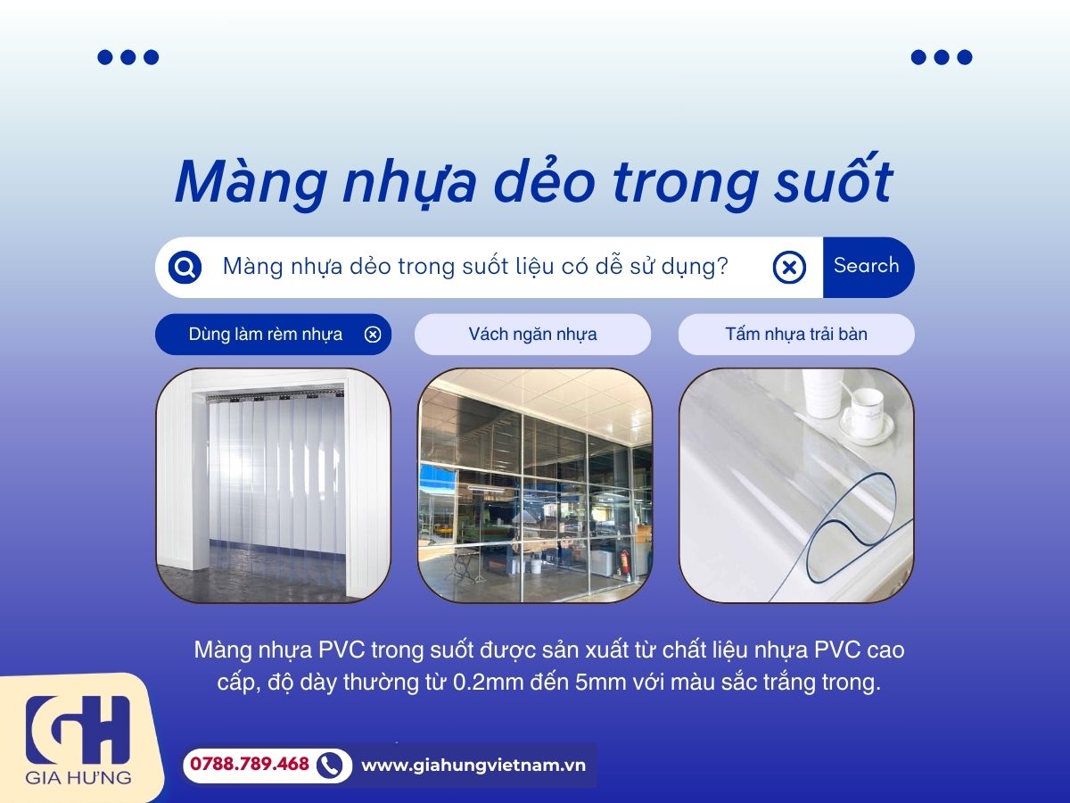 5 Ưu Điểm Của Màng Nhựa Dẻo Trong Suốt