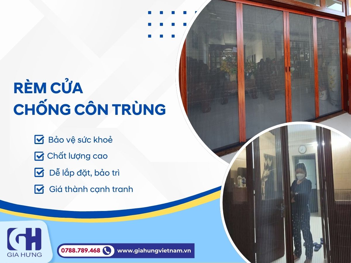 Cách Lắp Đặt Rèm Cửa Chống Côn Trùng Kết Hợp Rèm Cản Sáng 