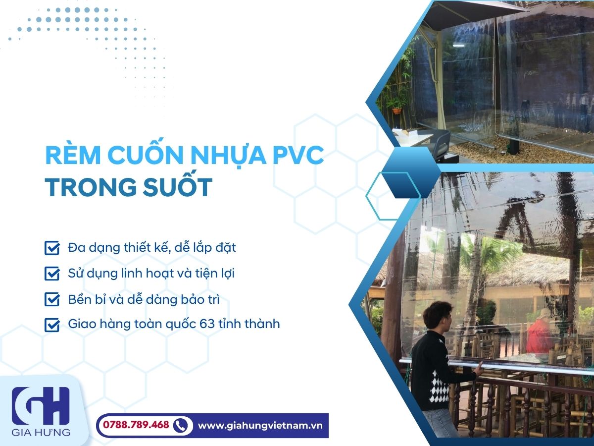 Giải Pháp Ngăn Bụi Nhà Hàng Với Rèm Cuốn Nhựa PVC Trong Suốt 