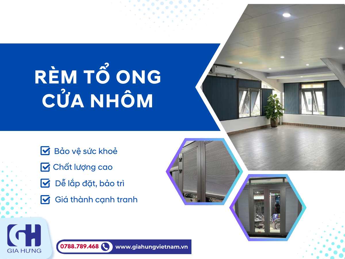 Rèm Tổ Ong Cửa Nhôm Xingfa Cao Cấp