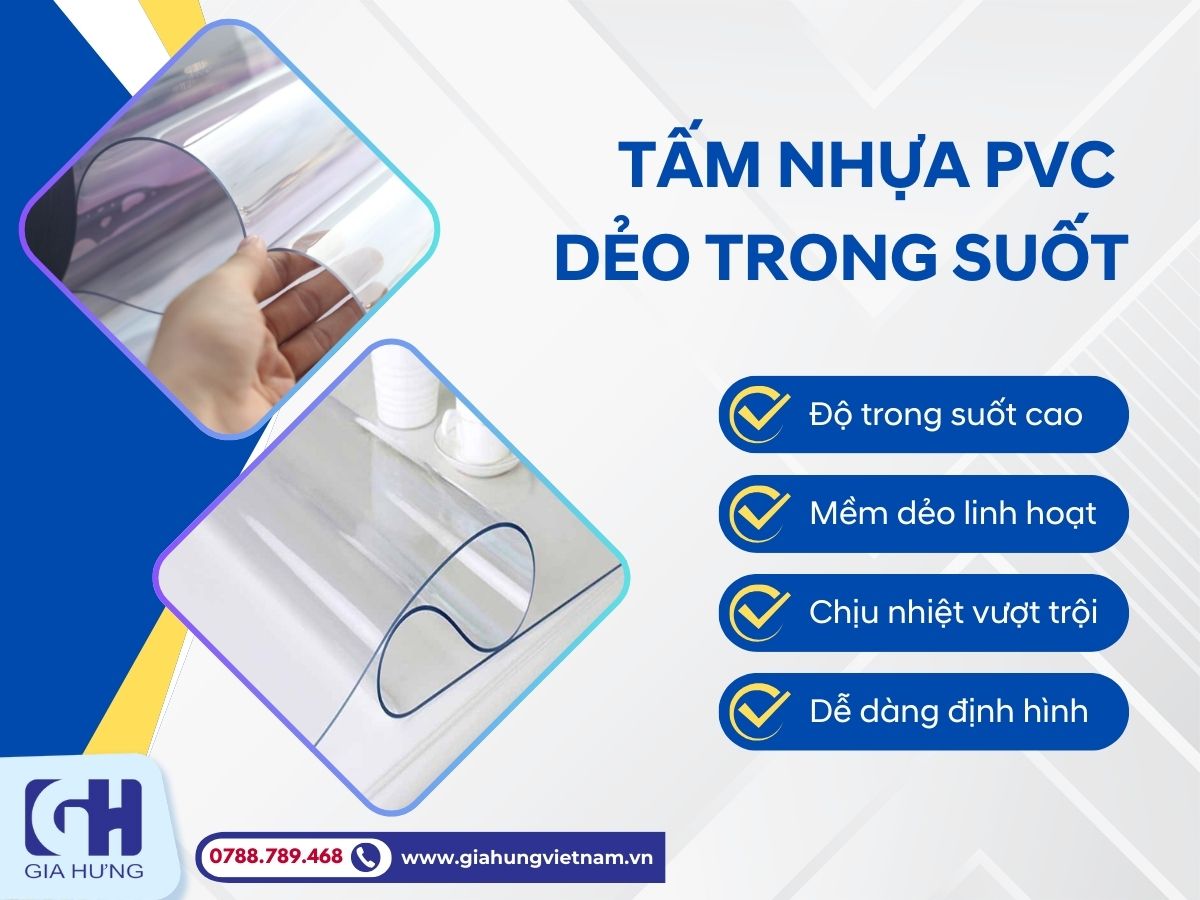 Ứng Dụng Tấm Nhựa PVC Dẻo Trong Suốt Trong Công Nghiệp và Đời Sống