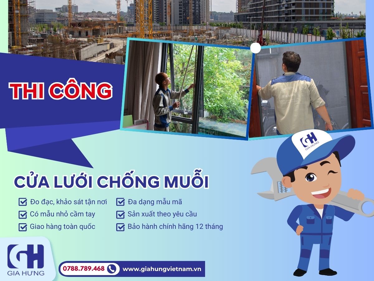 5 lợi ích khi thi công cửa lưới chống muỗi tại Gia Hưng