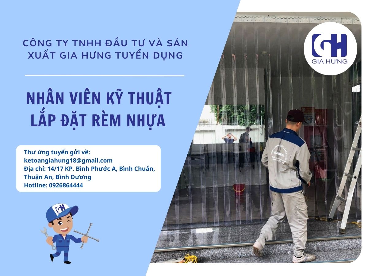 [GIA HƯNG] - Nhân viên kỹ thuật lắp đặt mành rèm